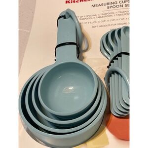 KitchenAid Ice Blue Measuring Cups & Spoons Set New With Tags!